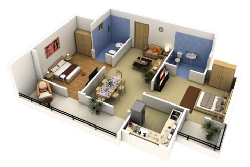 2 Bed Apartments in AQ Mall and Residency