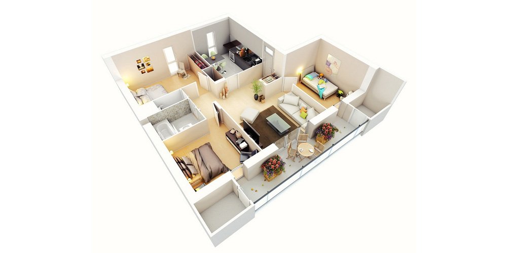 3 Bed Apartments in AQ Mall and Residency