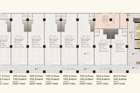 Showrooms in Hill Crest Residency