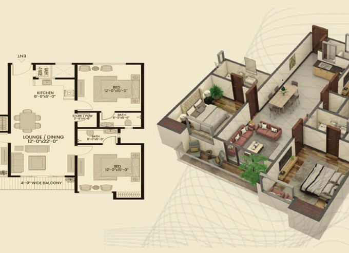 3 Bed Apartments in Narkin's Boutique Residency